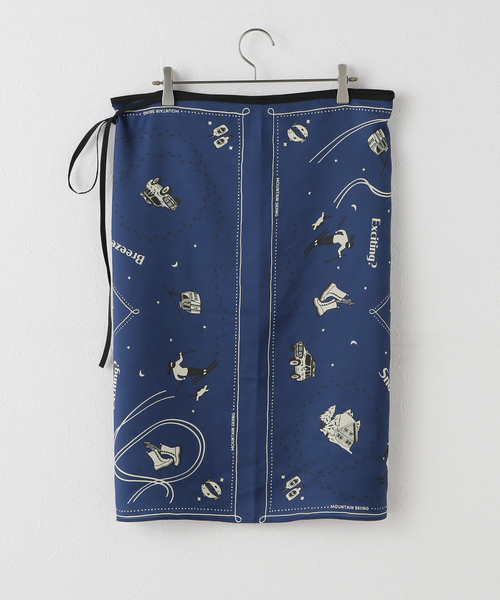 JOURNAL STANDARD（ジャーナルスタンダード）の「スキーラップスカート（スカート・レディース・キャメル/ブルー・FREE）」の3枚目の写真