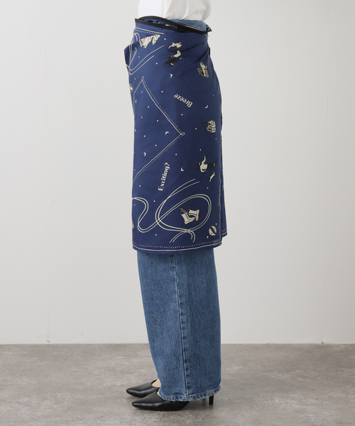 JOURNAL STANDARD（ジャーナルスタンダード）の「スキーラップスカート（スカート・レディース・キャメル/ブルー・FREE）」の10枚目の写真