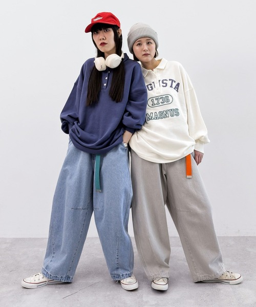 niko and...（ニコアンド）の「[MODE NORM CORE] 3Dカーブパンツアソート（その他パンツ・レディース・キャメル/ライトグレー/ライトブルー・LARGE/MEDIUM）」の4枚目の写真