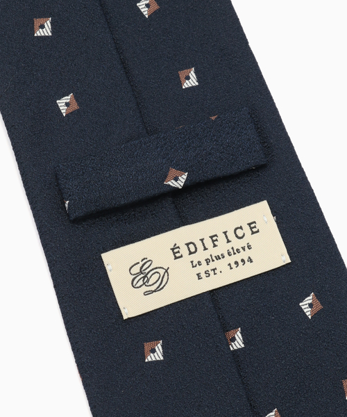 EDIFICE(エディフィス)の「PB ダイヤコモンタイ(ネクタイ・メンズ・チョコ/ダークブルー・FREE)」の5枚目の写真