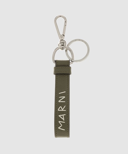 MARNI(マルニ)の「CALF LEATHER MENDING / キーリング(キーケース/キーアクセサリー・メンズ・オリーブ・ONE SIZE)」の1枚目の写真