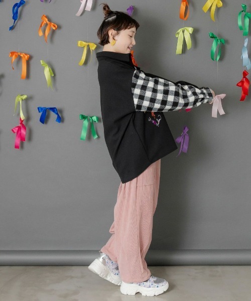 ScoLar(スカラー)の「ScoLar(スカラー) POP刺繍×チェック柄シャツ(シャツ/ブラウス・レディース・ブラック/チャコールグレー・MEDIUM)」の11枚目の写真