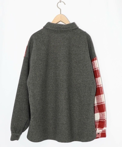 ScoLar(スカラー)の「ScoLar(スカラー) POP刺繍×チェック柄シャツ(シャツ/ブラウス・レディース・ブラック/チャコールグレー・MEDIUM)」の7枚目の写真