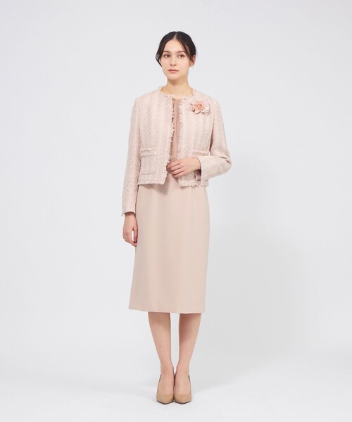 EPOCA(エポカ)の「コットンファンシーツィード ノーカラージャケット(ノーカラージャケット・レディース・オフホワイト/ネイビー/ピンク系その他2・38/40/42)」の13枚目の写真