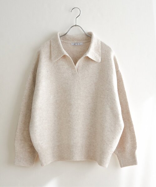 LBC（エルビーシー）の「ポロ襟スキッパーニット（ニット/セーター・レディース・グレー/ダークブラウン/ベージュ・M）」の22枚目の写真