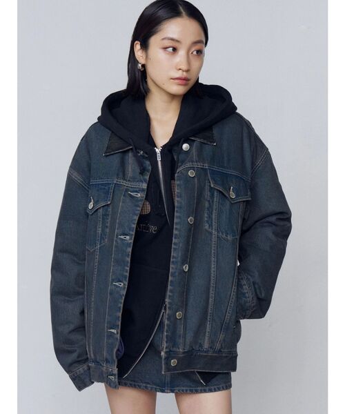 EMODA(エモダ)の「ロゴパッチオーバーフーディ(パーカー・レディース・ブラック/アイボリー/グレー・FREE)」の20枚目の写真