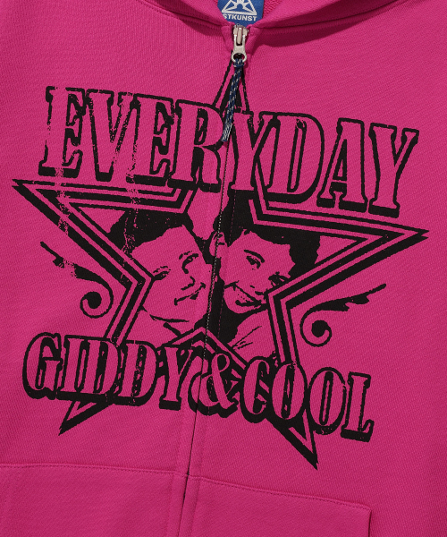 ISTKUNST（イストクンスト）の「G&C STAR VINTAGE HOOD ZIP UP_DEEP PINK(IK2ESMM483A)（パーカー・レディース・その他・L）」の4枚目の写真