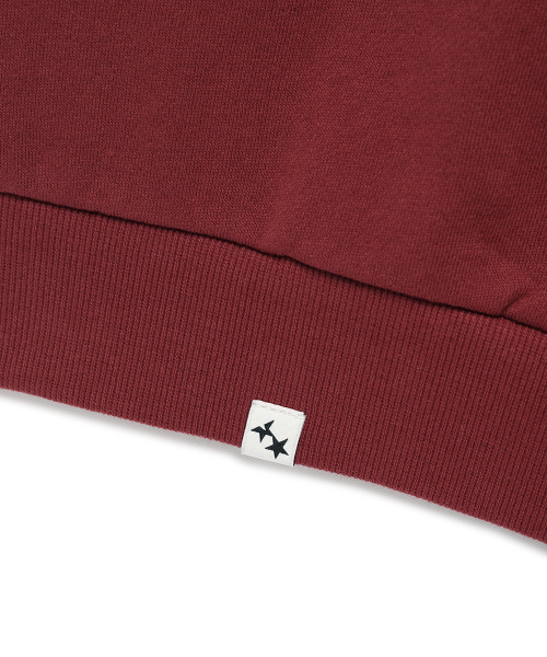 Cavish(カビシ)の「TWIN STAR ZIP UP HOODIE BURGUNDY(CV2FFUM498A)(パーカー・レディース・バーガンディー・S/M/L)」の6枚目の写真