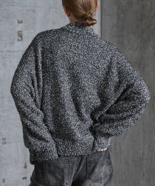 SERACE(セラス)の「【SERACE】Tweed like mix color v-neck cardigan / ツイードライクミックスカラーVネックカーディガン(カーディガン/ボレロ・メンズ・ブルー/ブラック・L/M/S)」の5枚目の写真