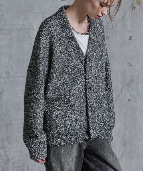 SERACE(セラス)の「【SERACE】Tweed like mix color v-neck cardigan / ツイードライクミックスカラーVネックカーディガン(カーディガン/ボレロ・メンズ・ブルー/ブラック・L/M/S)」の6枚目の写真