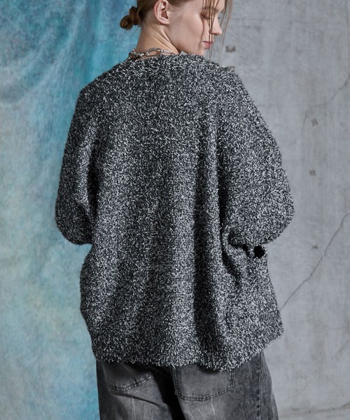 SERACE(セラス)の「【SERACE】Tweed like mix color v-neck cardigan / ツイードライクミックスカラーVネックカーディガン(カーディガン/ボレロ・メンズ・ブルー/ブラック・L/M/S)」の8枚目の写真