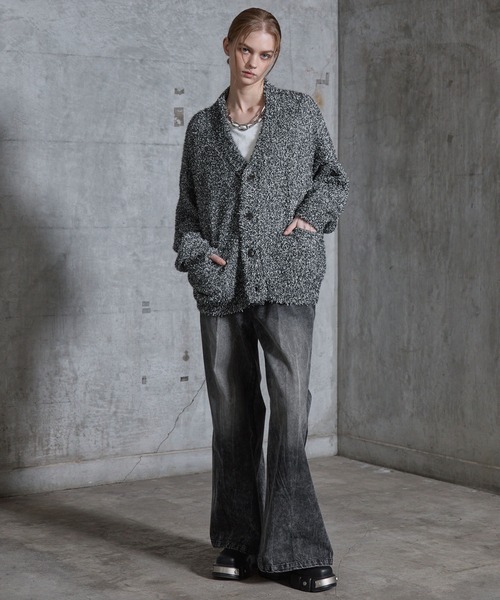 SERACE（セラス）の「【SERACE】Tweed like mix color v-neck cardigan