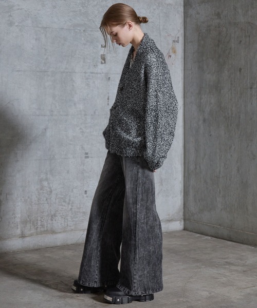 SERACE(セラス)の「【SERACE】Tweed like mix color v-neck cardigan / ツイードライクミックスカラーVネックカーディガン(カーディガン/ボレロ・メンズ・ブルー/ブラック・L/M/S)」の15枚目の写真