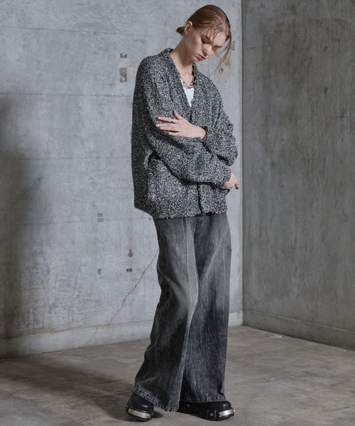 SERACE(セラス)の「【SERACE】Tweed like mix color v-neck cardigan / ツイードライクミックスカラーVネックカーディガン(カーディガン/ボレロ・メンズ・ブルー/ブラック・L/M/S)」の17枚目の写真