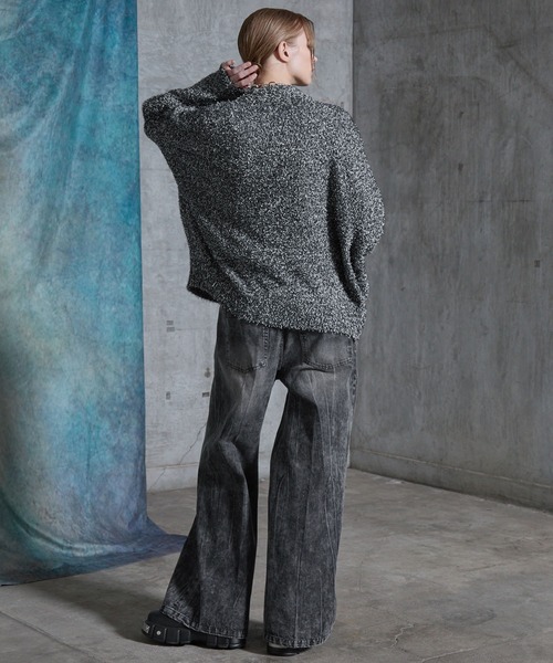 SERACE（セラス）の「【SERACE】Tweed like mix color v-neck cardigan