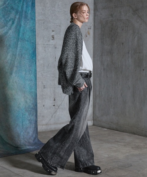 SERACE(セラス)の「【SERACE】Tweed like mix color v-neck cardigan / ツイードライクミックスカラーVネックカーディガン(カーディガン/ボレロ・メンズ・ブルー/ブラック・L/M/S)」の21枚目の写真