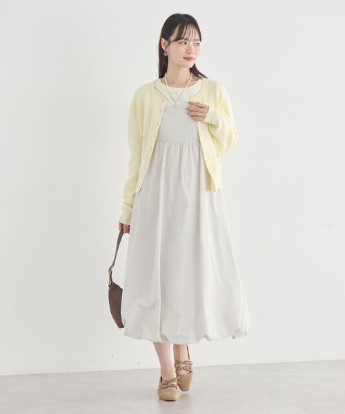 earth music&ecology（アースミュージックアンドエコロジー）の「バルーンキャミワンピース（ワンピース・レディース・ホワイト系その他2/ブラック・FREE）」の22枚目の写真