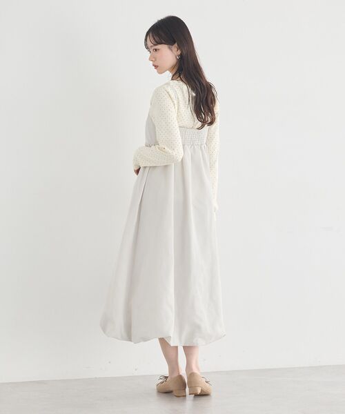 earth music&ecology(アースミュージックアンドエコロジー)の「バルーンキャミワンピース(ワンピース・レディース・ホワイト系その他2/ブラック・FREE)」の7枚目の写真