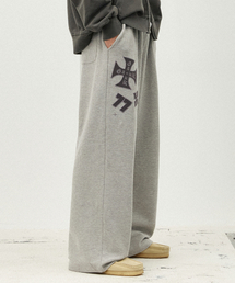 カシアワッフルワイドパンツグレー