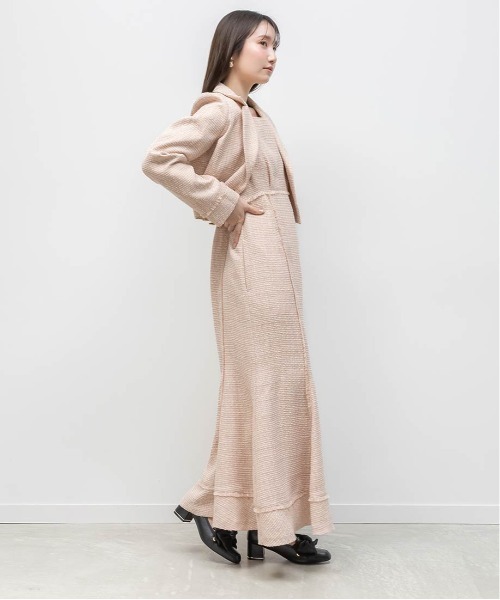 RANDA(ランダ)の「ツイードクロップドジャケット(ブルゾン・レディース・グレー/ピンク/ホワイト・0/1)」の21枚目の写真
