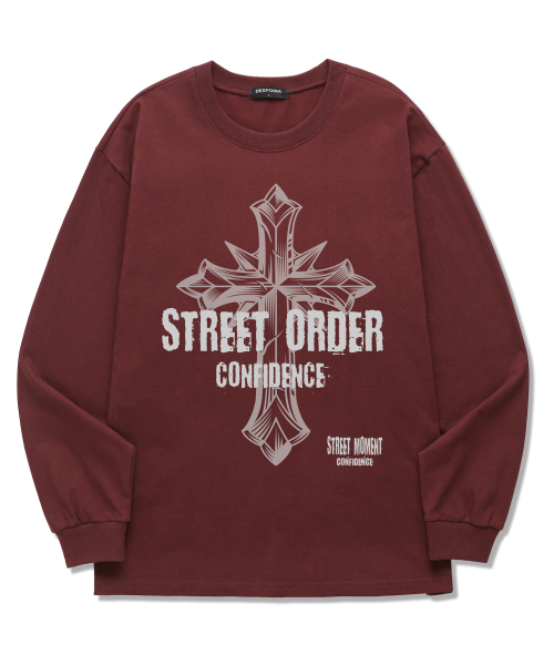 VANNWORKS(バンワークス)の「STREET ORDER ロングスリーブ (VLS0212) バーガンディ(Tシャツ/カットソー・レディース・その他・S/M/L/XL/XXL)」の4枚目の写真