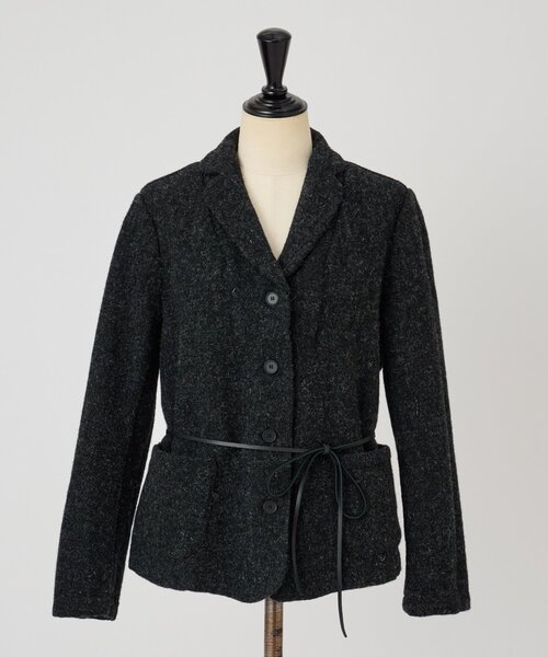 BEARDSLEY(ビアズリー)の「《MANUELLE GUIBAL》ハリスツイードジャケット(テーラードジャケット・レディース・グレー・1)」の2枚目の写真