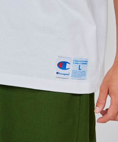 Champion（チャンピオン）の「【Champion/チャンピオン】メンズ アクションスタイル ショートスリーブTシャツ（Tシャツ/カットソー・メンズ・ブラック×イエロー/ホワイト×イエロー/ブラック×グリーン/ホワイト×グリーン・XX-LARGE/X-LARGE/MEDIUM/LARGE）」の6枚目の写真