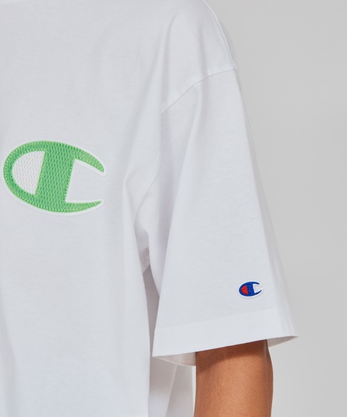 Champion（チャンピオン）の「【Champion/チャンピオン】メンズ アクションスタイル ショートスリーブTシャツ（Tシャツ/カットソー・メンズ・ブラック×イエロー/ホワイト×イエロー/ブラック×グリーン/ホワイト×グリーン・XX-LARGE/X-LARGE/MEDIUM/LARGE）」の7枚目の写真