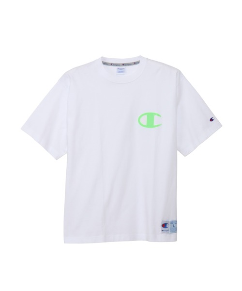 Champion（チャンピオン）の「【Champion/チャンピオン】メンズ アクションスタイル ショートスリーブTシャツ（Tシャツ/カットソー・メンズ・ブラック×イエロー/ホワイト×イエロー/ブラック×グリーン/ホワイト×グリーン・XX-LARGE/X-LARGE/MEDIUM/LARGE）」の12枚目の写真