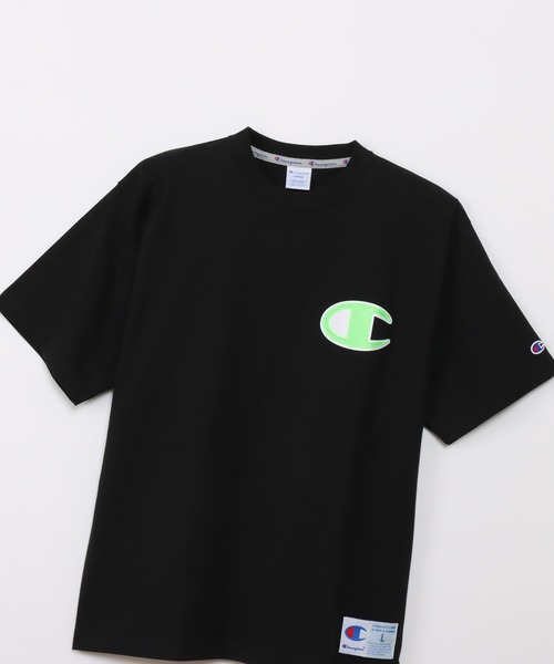 Champion（チャンピオン）の「【Champion/チャンピオン】メンズ アクションスタイル ショートスリーブTシャツ（Tシャツ/カットソー・メンズ・ブラック×イエロー/ホワイト×イエロー/ブラック×グリーン/ホワイト×グリーン・XX-LARGE/X-LARGE/MEDIUM/LARGE）」の22枚目の写真