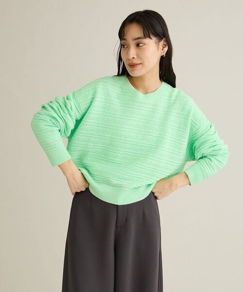 CRAFT STANDARD BOUTIQUE(クラフトスタンダードブティック)の「レースボーダーニットプルオーバー(ニット/セーター・レディース・ホワイト/グレー/ライトパープル/ライトグリーン・FREE)」の22枚目の写真