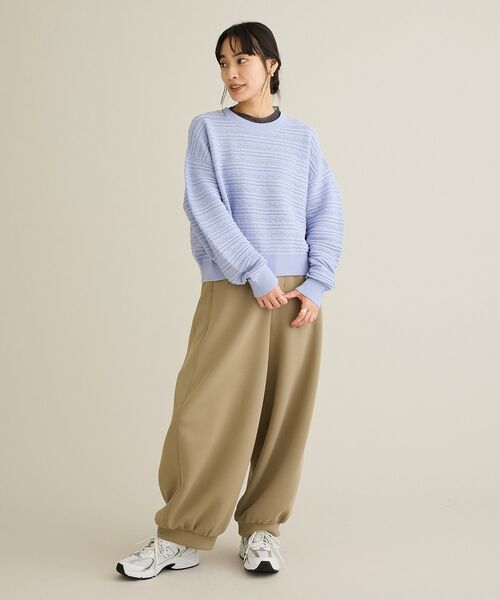 CRAFT STANDARD BOUTIQUE(クラフトスタンダードブティック)の「レースボーダーニットプルオーバー(ニット/セーター・レディース・ホワイト/グレー/ライトパープル/ライトグリーン・FREE)」の10枚目の写真