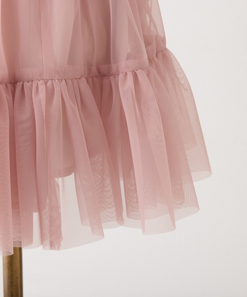 one after another NICE CLAUP（ワンアフターアナザーナイスクラップ）の「ティアードミニワンピース（ワンピース・レディース・チャコールグレー/ピンク/サックスブルー/アイボリー・FREE）」の12枚目の写真