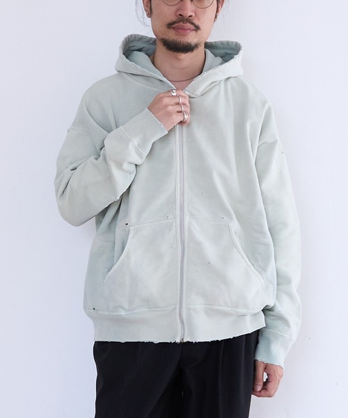 concause(コンコース)の「concause full zip sweat shirts (2601017U)(パーカー・メンズ・ブラック/グリーン・4/5)」の2枚目の写真