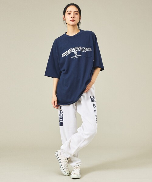 AMERICANA(アメリカーナ)の「【Americana/アメリカーナ×ORIGINAL Charcoal/オリジナル チャコール】Leopards Print T/プリント/Tシャツ/コラボ【WEB限定】(Tシャツ/カットソー・レディース・ホワイト/ネイビー・フリー)」の3枚目の写真