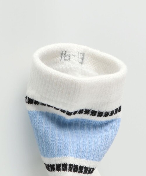 BRANSHES（ブランシェス）の「ラインロゴソックス（ソックス/靴下・キッズ・サックスブルー/チャコールグレー・16-18㎝/19-21㎝）」の4枚目の写真