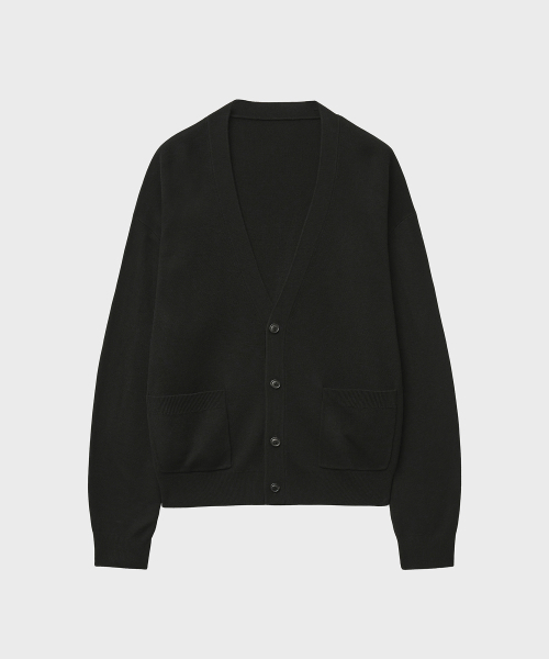 NOIRER(ノイア)の「エッセンシャルルーズフィットVネックカーディガン(ブラック)(カーディガン/ボレロ・メンズ・その他・48/52/50)」の2枚目の写真