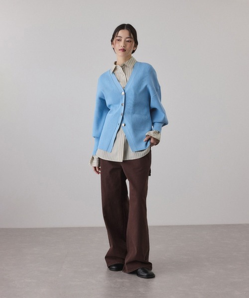 ADAM ET ROPE'(アダムエロペ)の「バックベルテッドシャツ(シャツ/ブラウス・レディース・ダークブラウン/ベージュ・FREE)」の7枚目の写真