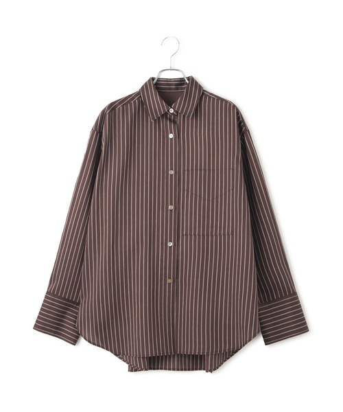 ADAM ET ROPE'(アダムエロペ)の「バックベルテッドシャツ(シャツ/ブラウス・レディース・ダークブラウン/ベージュ・FREE)」の18枚目の写真