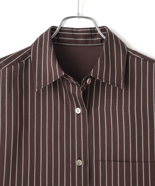 ADAM ET ROPE'(アダムエロペ)の「バックベルテッドシャツ(シャツ/ブラウス・レディース・ダークブラウン/ベージュ・FREE)」の21枚目の写真