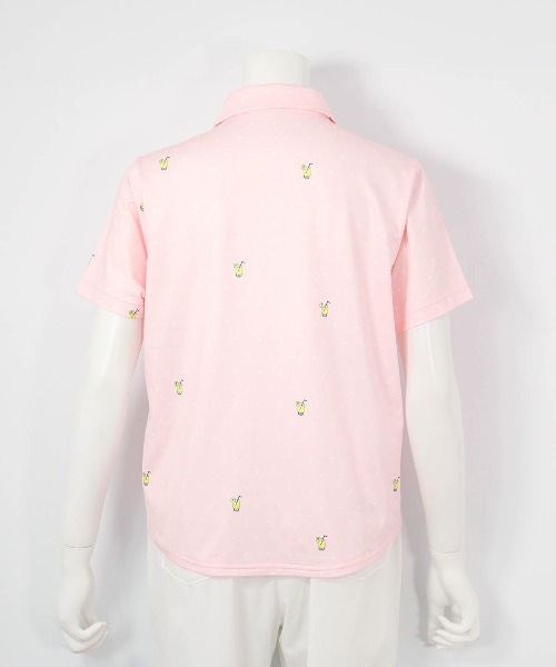 Picone CLUB(ピッコーネクラブ)の「ドリンクドット柄UV速乾シャツ(Tシャツ/カットソー・レディース・ホワイト/ライトグリーン/ピンク/ネイビー・13号/11号/9号)」の6枚目の写真