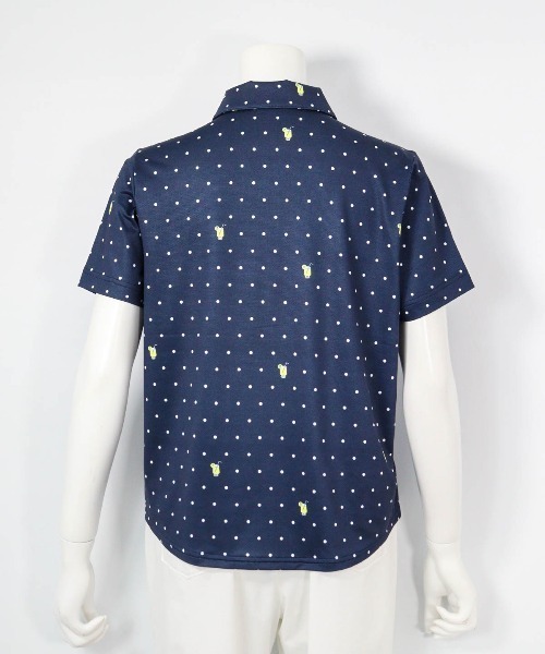 Picone CLUB(ピッコーネクラブ)の「ドリンクドット柄UV速乾シャツ(Tシャツ/カットソー・レディース・ホワイト/ライトグリーン/ピンク/ネイビー・13号/11号/9号)」の10枚目の写真