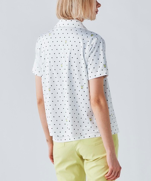 Picone CLUB(ピッコーネクラブ)の「ドリンクドット柄UV速乾シャツ(Tシャツ/カットソー・レディース・ホワイト/ライトグリーン/ピンク/ネイビー・13号/11号/9号)」の19枚目の写真