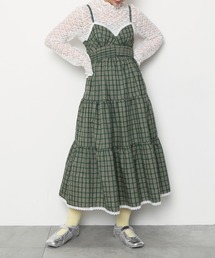 PUNYUS（プニュズ）の「チェック柄キャミワンピース（ワンピース）」