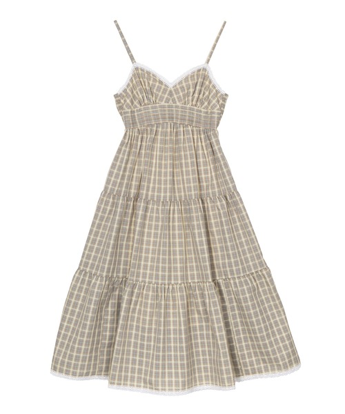 PUNYUS（プニュズ）の「チェック柄キャミワンピース（ワンピース・レディース・イエロー/ブラウン/グリーン・1/2/3/4/5）」の15枚目の写真
