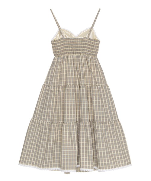 PUNYUS（プニュズ）の「チェック柄キャミワンピース（ワンピース・レディース・イエロー/ブラウン/グリーン・1/2/3/4/5）」の16枚目の写真