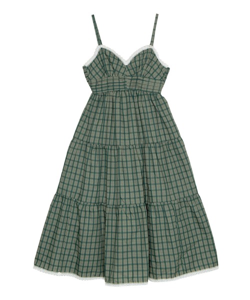 PUNYUS（プニュズ）の「チェック柄キャミワンピース（ワンピース・レディース・イエロー/ブラウン/グリーン・1/2/3/4/5）」の17枚目の写真