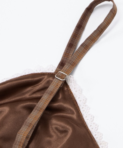 PUNYUS（プニュズ）の「チェック柄キャミワンピース（ワンピース・レディース・イエロー/ブラウン/グリーン・1/2/3/4/5）」の21枚目の写真