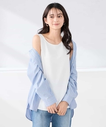 ラウンドヘムロングタンクトップ