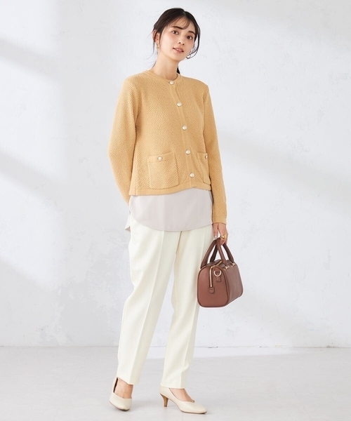 a.v.v(アーヴェヴェ)の「ラウンドヘムロングタンクトップ(Tシャツ/カットソー・レディース・ブラック/グレー系その他/ホワイト・38/40/42/36)」の7枚目の写真